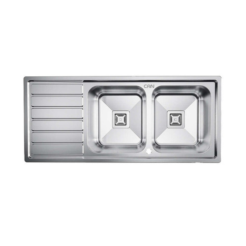سینک ظرفشویی استیل توکار دو لگنه کن مدل 8106L