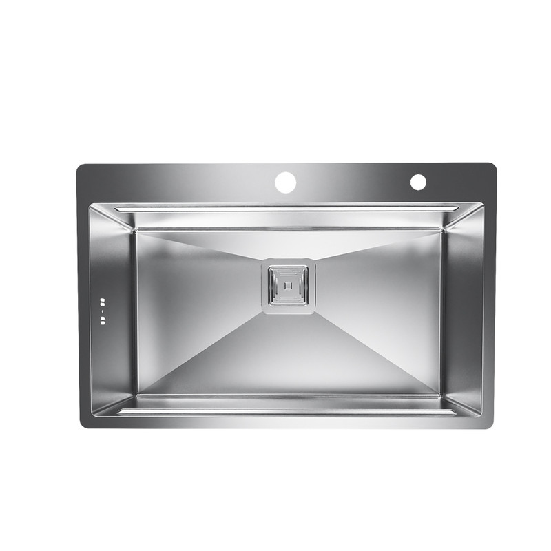 سینک ظرفشویی استیل روکار یک لگنه کن مدل Lugano Tap 70